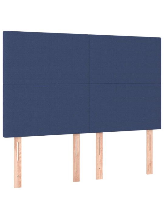 Voodipeatsid 4 tk, sinine, 72x5x78/88 cm, kangas