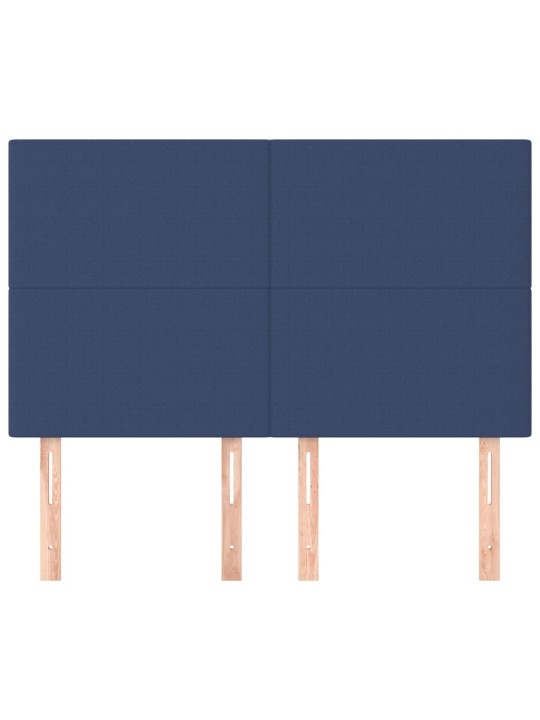 Voodipeatsid 4 tk, sinine, 72x5x78/88 cm, kangas