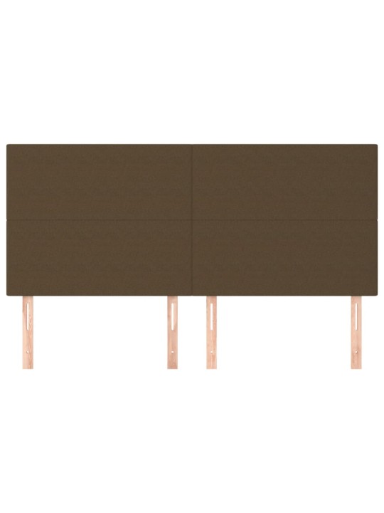 Voodipeatsid 4 tk, tumepruun, 80x5x78/88 cm, kangas