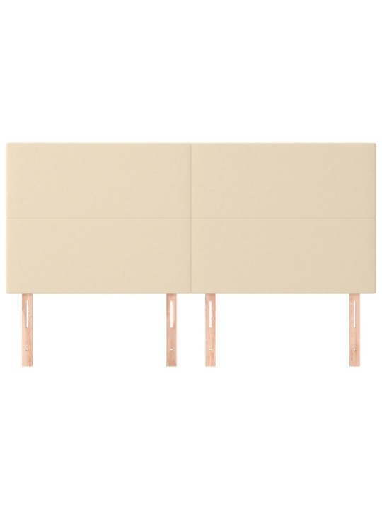 Voodipeatsid 4 tk, kreemjas, 80x5x78/88 cm, kangas