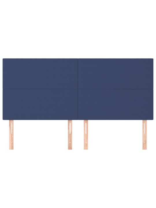 Voodipeatsid 4 tk, sinine, 80x5x78/88 cm, kangas