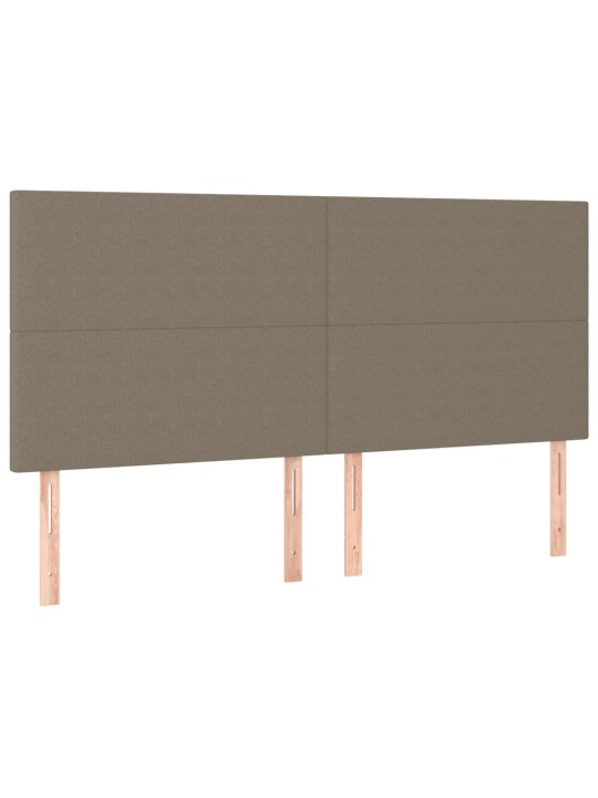 Voodipeatsid 4 tk, pruunikashall, 90x5x78/88 cm, kangas