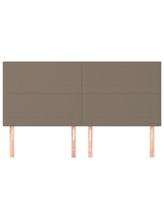 Voodipeatsid 4 tk, pruunikashall, 90x5x78/88 cm, kangas