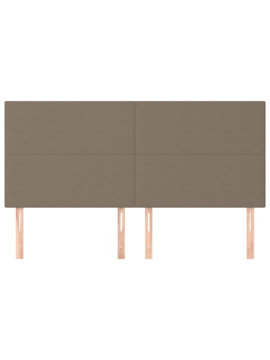 Voodipeatsid 4 tk, pruunikashall, 100x5x78/88 cm, kangas