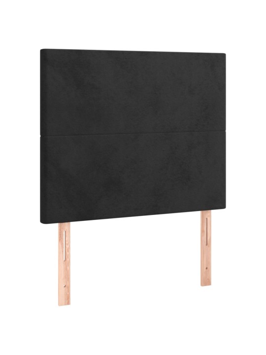 Voodipeatsid 2 tk, must, 80x5x78/88 cm, samet