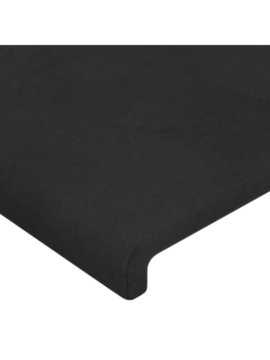 Voodipeatsid 2 tk, must, 80x5x78/88 cm, samet