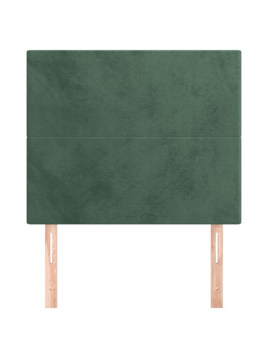 Voodipeatsid 2 tk, tumeroheline, 80x5x78/88 cm, samet