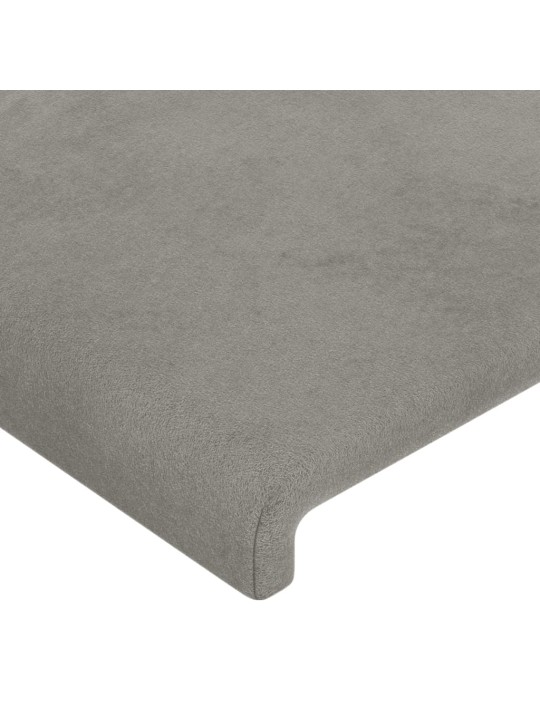 Voodipeatsid 2 tk, helehall, 90x5x78/88 cm, samet