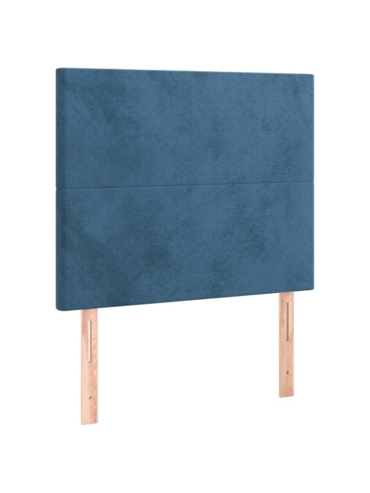 Voodipeatsid 2 tk, tumesinine, 90x5x78/88 cm, samet