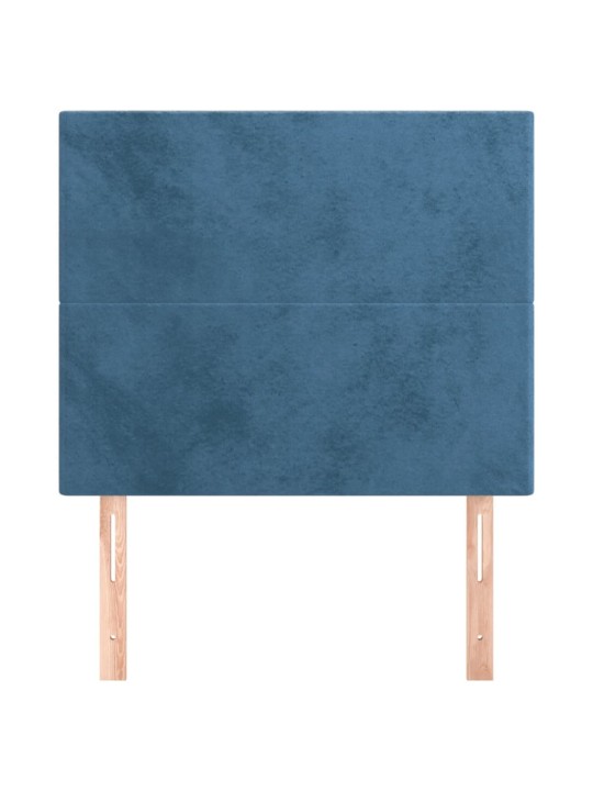 Voodipeatsid 2 tk, tumesinine, 90x5x78/88 cm, samet