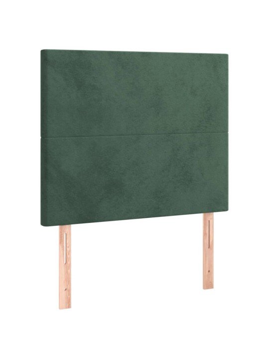 Voodipeatsid 2 tk, tumeroheline, 100x5x78/88 cm, samet