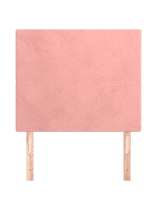 Voodipeatsid 2 tk, roosa, 100x5x78/88 cm, samet