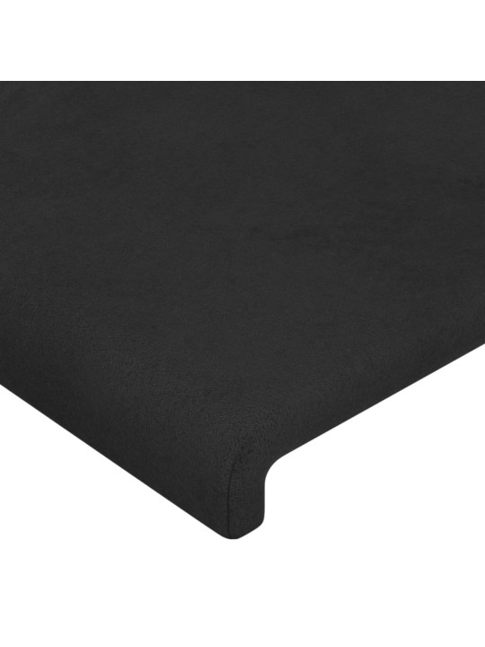 Voodipeatsid 4 tk, must, 72x5x78/88 cm, samet