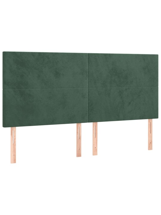 Voodipeatsid 4 tk, tumeroheline, 80x5x78/88 cm, samet