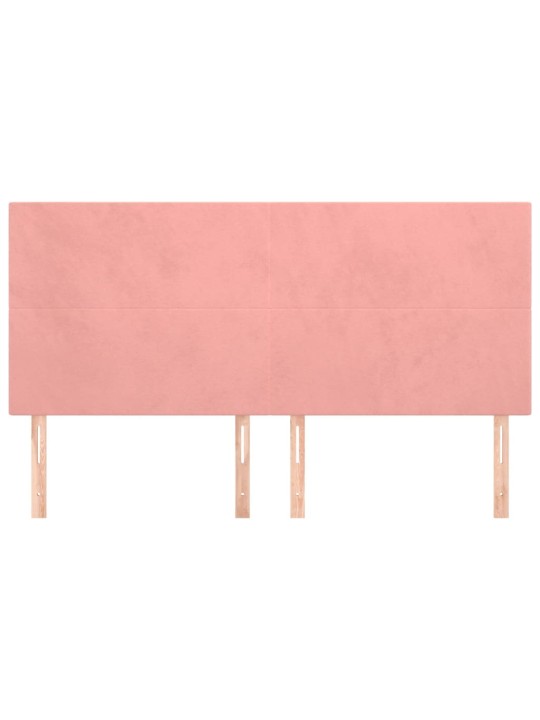 Voodipeatsid 4 tk, roosa, 80x5x78/88 cm, samet