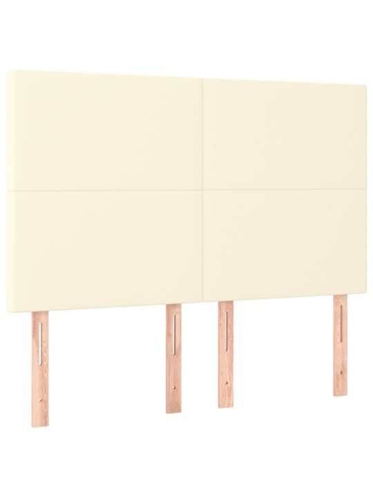 Voodipeatsid 4 tk, kreemjas, 72x5x78/88 cm, kangas