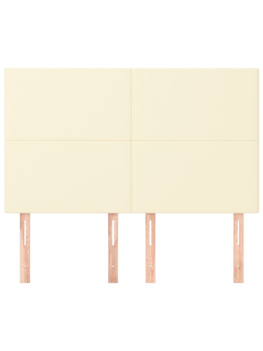 Voodipeatsid 4 tk, kreemjas, 72x5x78/88 cm, kangas