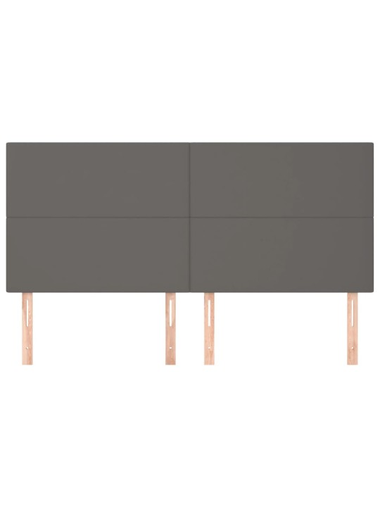 Voodipeatsid 4 tk, hall, 80x5x78/88 cm, kunstnahk