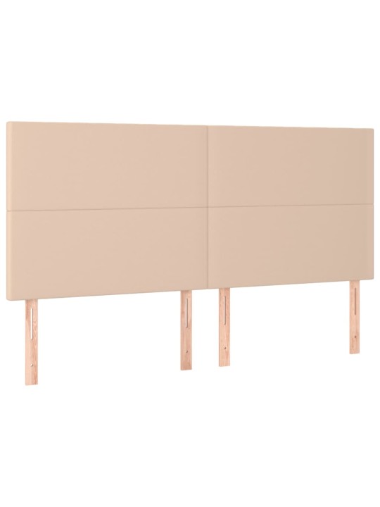 Voodipeatsid 4 tk, cappuccino, 80x5x78/88 cm, kunstnahk