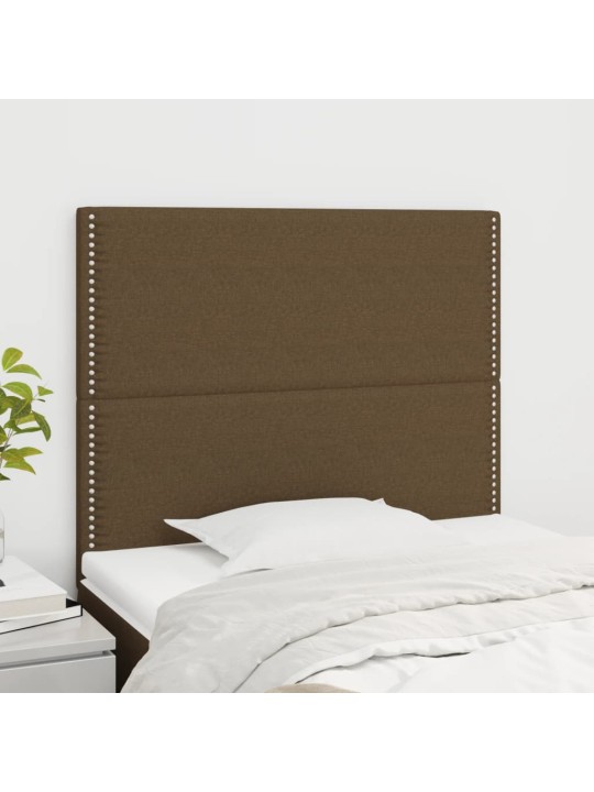 Voodipeatsid 2 tk, tumepruun, 100x5x78/88 cm, kangas