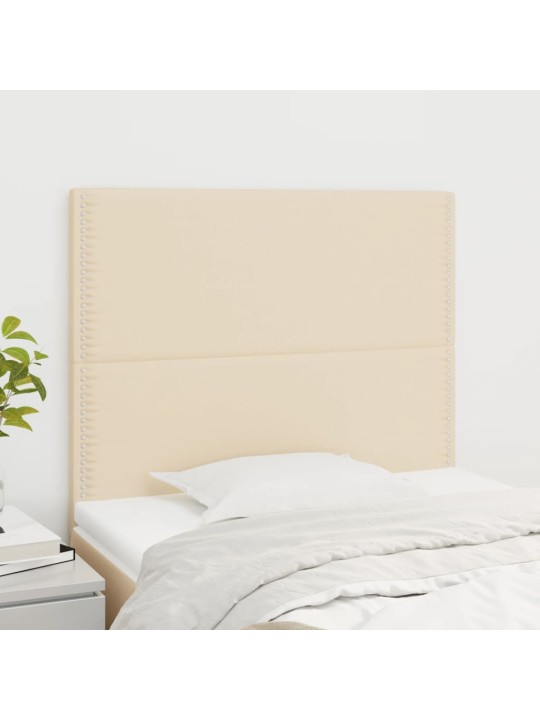 Voodipeatsid 2 tk, kreemjas, 100x5x78/88 cm, kangas