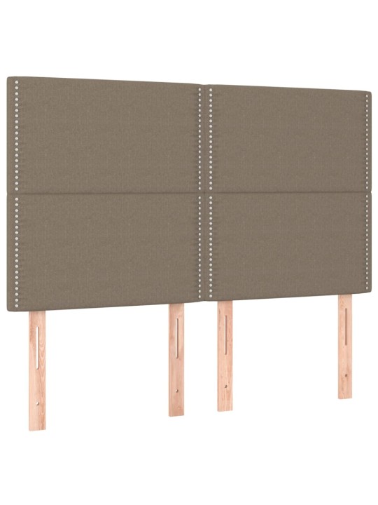 Voodipeatsid 4 tk, pruunikashall, 72x5x78/88 cm, kangas