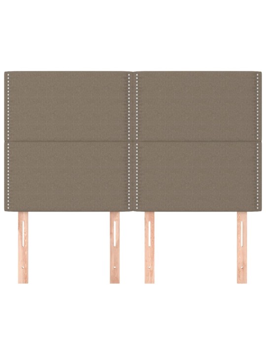 Voodipeatsid 4 tk, pruunikashall, 72x5x78/88 cm, kangas