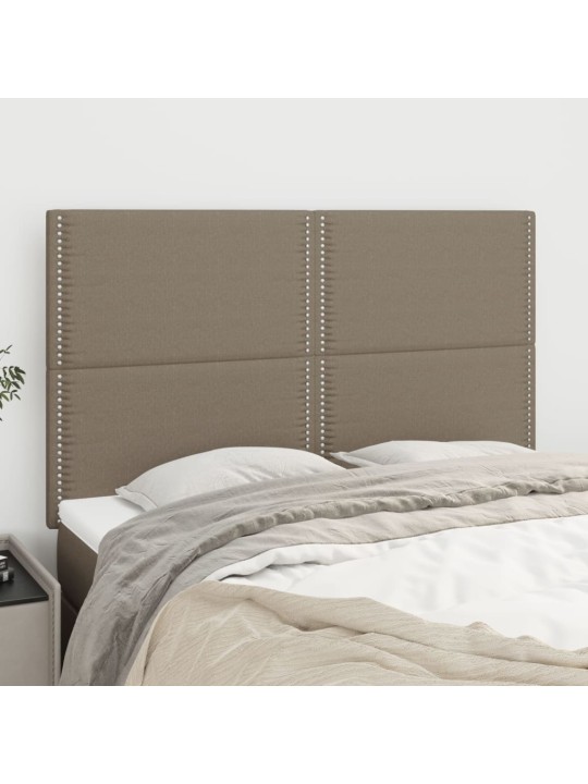 Voodipeatsid 4 tk, pruunikashall, 72x5x78/88 cm, kangas