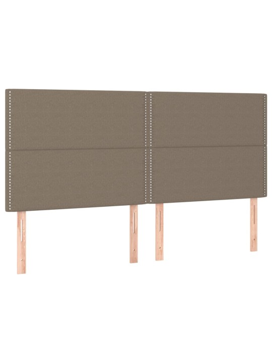 Voodipeatsid 4 tk, pruunikashall, 100x5x78/88 cm, kangas