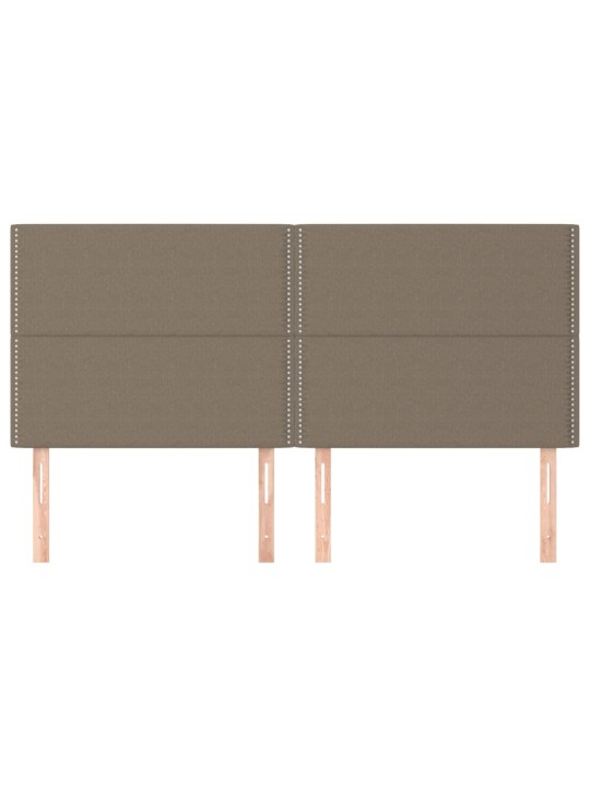 Voodipeatsid 4 tk, pruunikashall, 100x5x78/88 cm, kangas