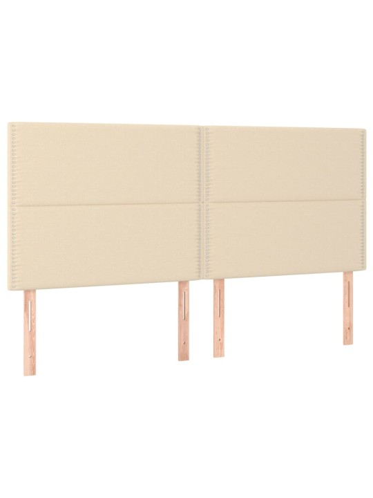 Voodipeatsid 4 tk, kreemjas, 100x5x78/88 cm, kangas