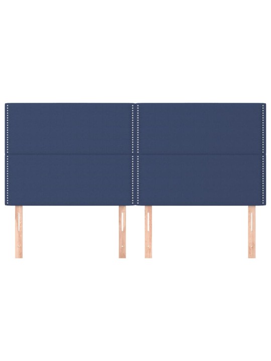 Voodipeatsid 4 tk, sinine, 100x5x78/88 cm, kangas