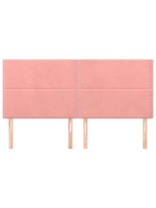 Voodipeatsid 4 tk, roosa, 80x5x78/88 cm, samet