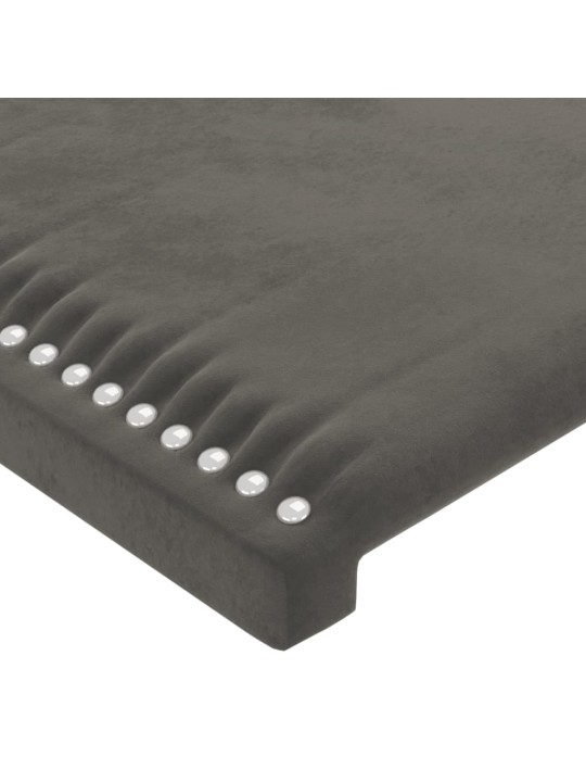 Voodipeatsid 4 tk, tumehall, 90x5x78/88 cm, samet