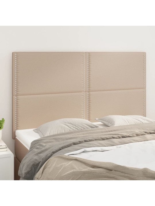 Voodipeatsid 4 tk, cappuccino, 72x5x78/88 cm, kangas