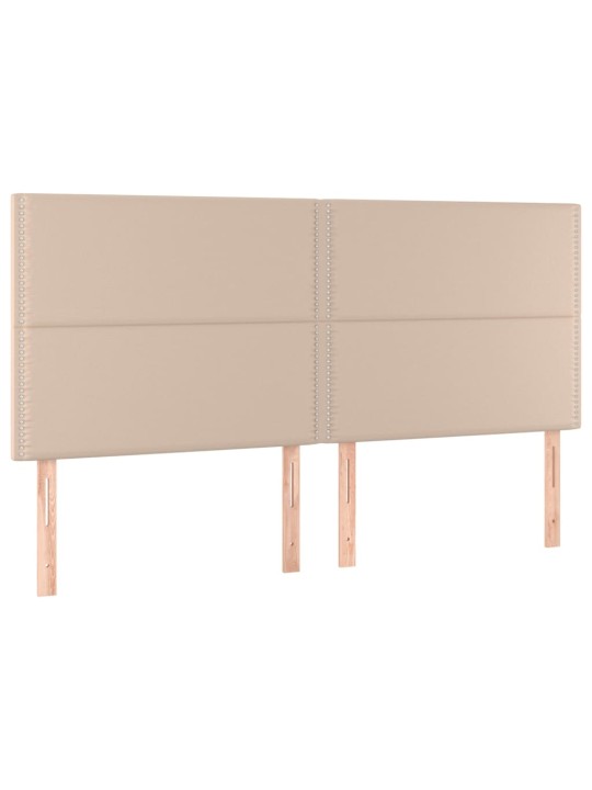 Voodipeatsid 4 tk, cappuccino, 90x5x78/88 cm, kunstnahk