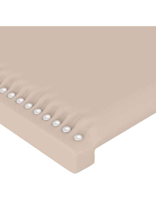 Voodipeatsid 4 tk, cappuccino, 90x5x78/88 cm, kunstnahk