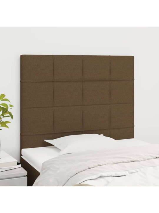 Voodipeatsid 2 tk, tumepruun, 80x5x78/88 cm, kangas