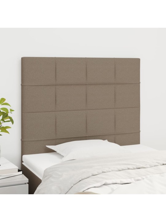 Voodipeatsid 2 tk, pruunikashall, 80x5x78/88 cm, kangas