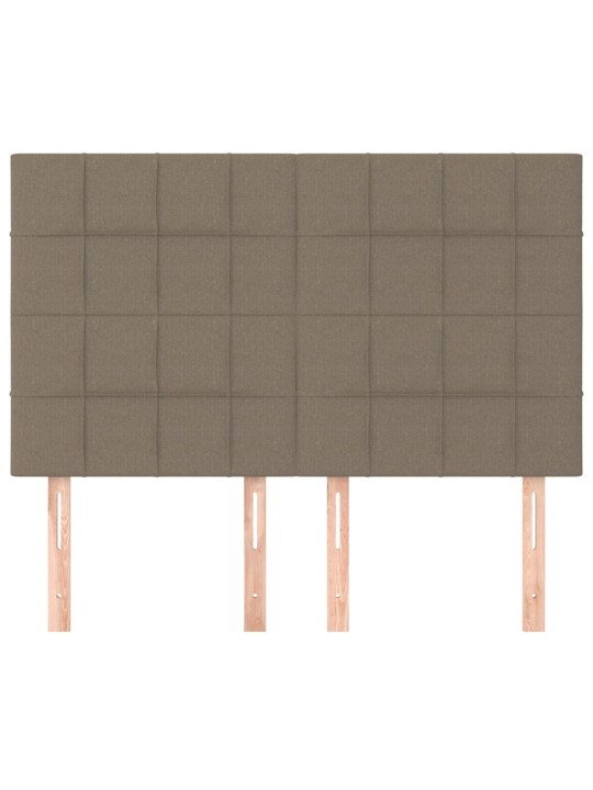 Voodipeatsid 4 tk, pruunikashall, 72x5x78/88 cm, kangas