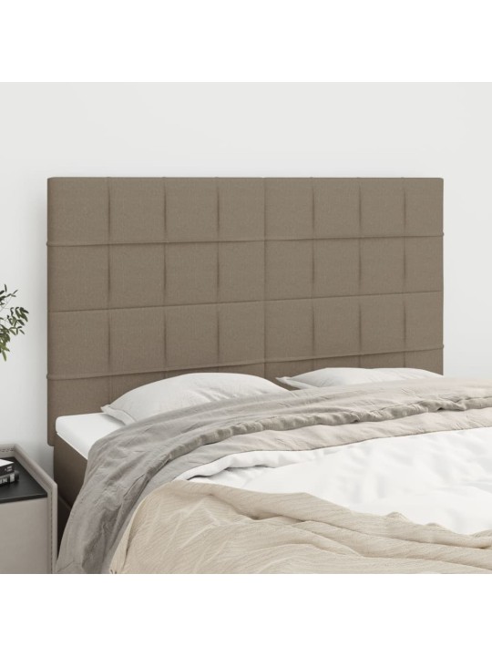 Voodipeatsid 4 tk, pruunikashall, 72x5x78/88 cm, kangas