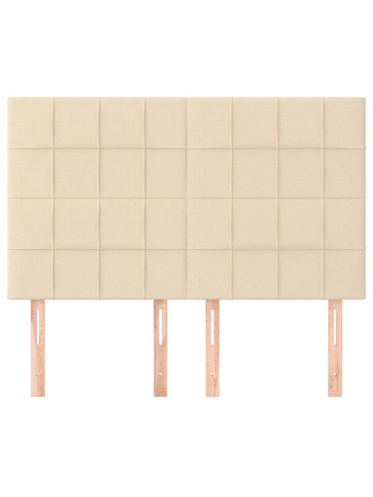 Voodipeatsid 4 tk, kreemjas, 72x5x78/88 cm, kangas
