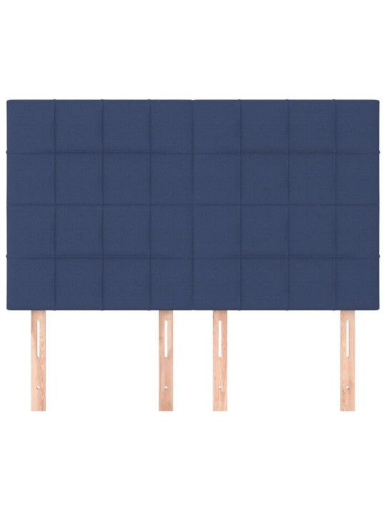 Voodipeatsid 4 tk, sinine, 72x5x78/88 cm, kangas