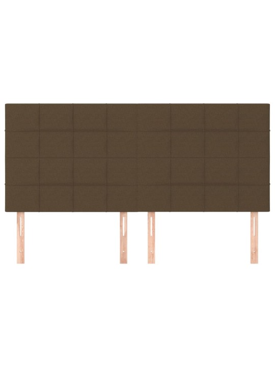 Voodipeatsid 4 tk, tumepruun, 80x5x78/88 cm, kangas