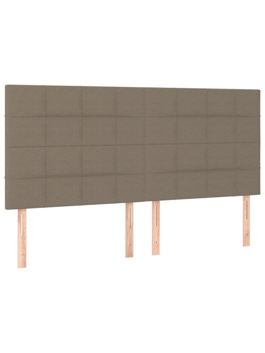 Voodipeatsid 4 tk, pruunikashall, 90x5x78/88 cm, kangas