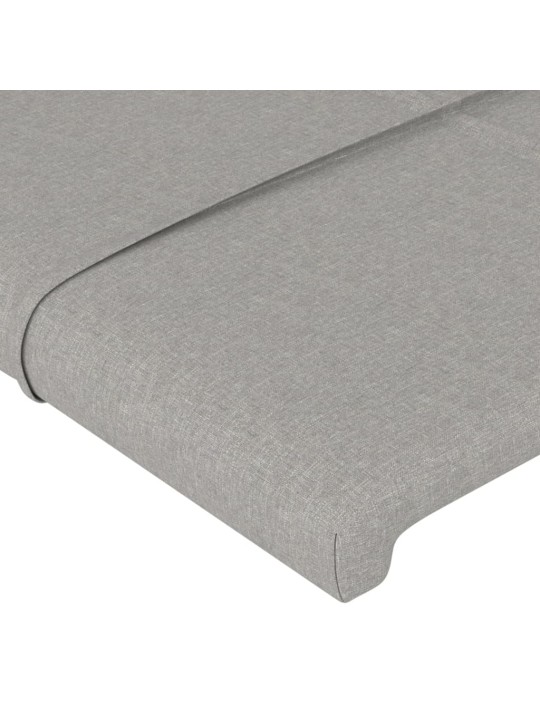 Voodipeatsid 4 tk, helehall, 100x5x78/88 cm, kangas