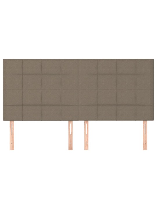 Voodipeatsid 4 tk, pruunikashall, 100x5x78/88 cm, kangas