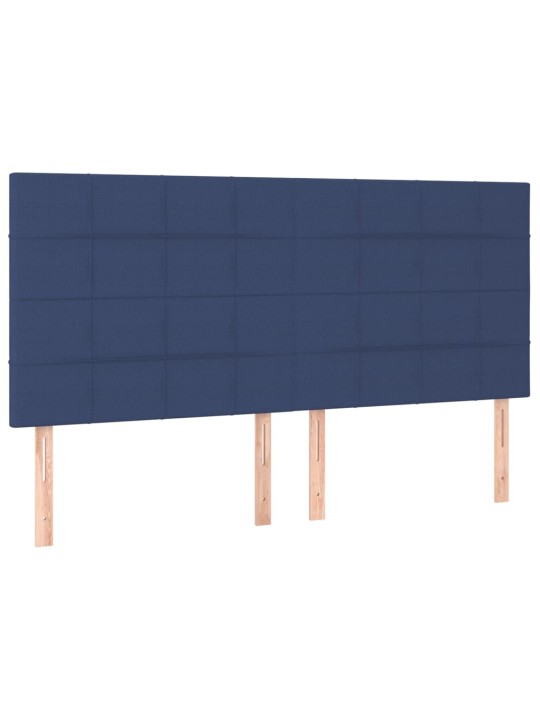 Voodipeatsid 4 tk, sinine, 100x5x78/88 cm, kangas