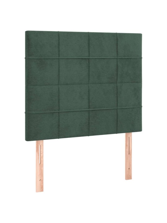 Voodipeatsid 2 tk, tumeroheline, 80x5x78/88 cm, samet