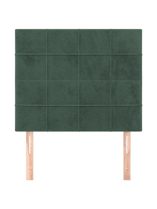 Voodipeatsid 2 tk, tumeroheline, 80x5x78/88 cm, samet